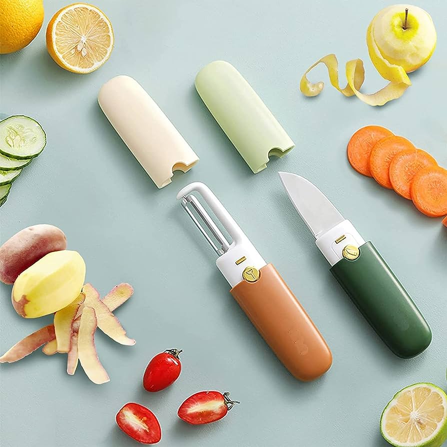 Stainless Steel 2 in 1 Knife with Peeler, Fruit Cutting Knife & Peeler No Ratings