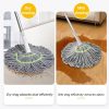 Extendable Twist Mop Fine Fiber Floor Mop – 2-in-1 Rotatable Adjustable Mop | 360-degree Fine Fiber Fabric Self-twisting Dehydrated Mop | Hard Floor Cleaning Mop | Self-twisting Torque Mop For Cleaning Walls