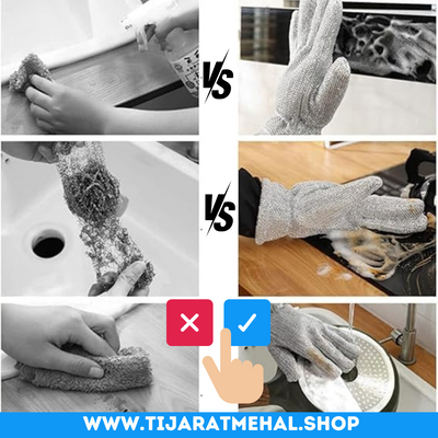 Premium Steel Dishwashing Gloves - Tough on Dirt, Gentle on Hands