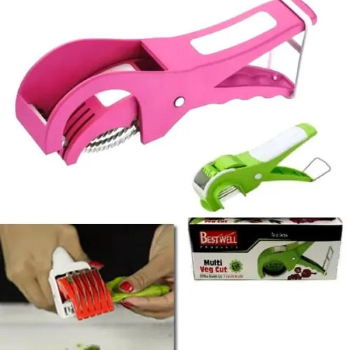 5-Blade Veg Cutter, Ultimate Precision Slicing for Chilly, Lady Fingers & More