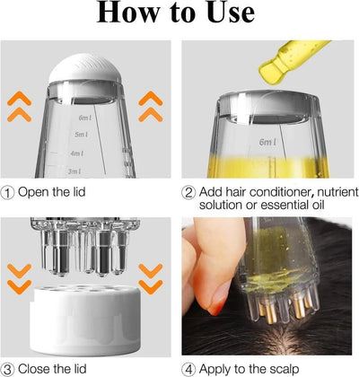 Hair Oil Scalp Applicator Comb Massager