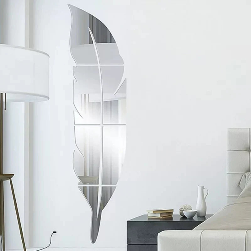 Gold & Silver Acrylic Leaf Mirror